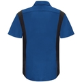 Workwear Outfitters Men's Short Sleeve Perform Plus Shop Shirt w/ Oilblok Tech Royal Blue/Black, Small SY42RB-SS-S